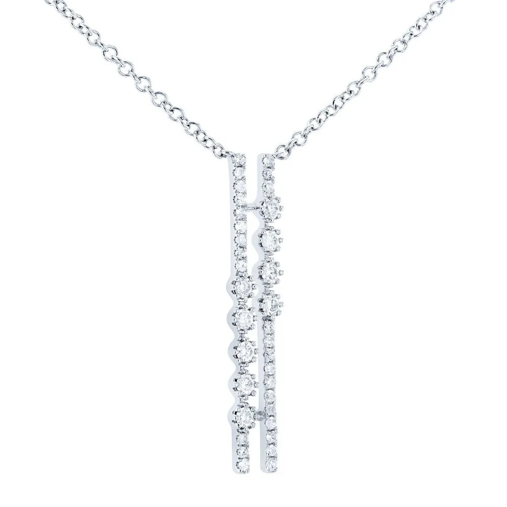 Annello by Kobelli 10k Gold 1/5ct TDW Diamond Parallel Geometric Necklace, 18in Chain (Multiple Color Options) sold by Zulily product image thumbnail 3