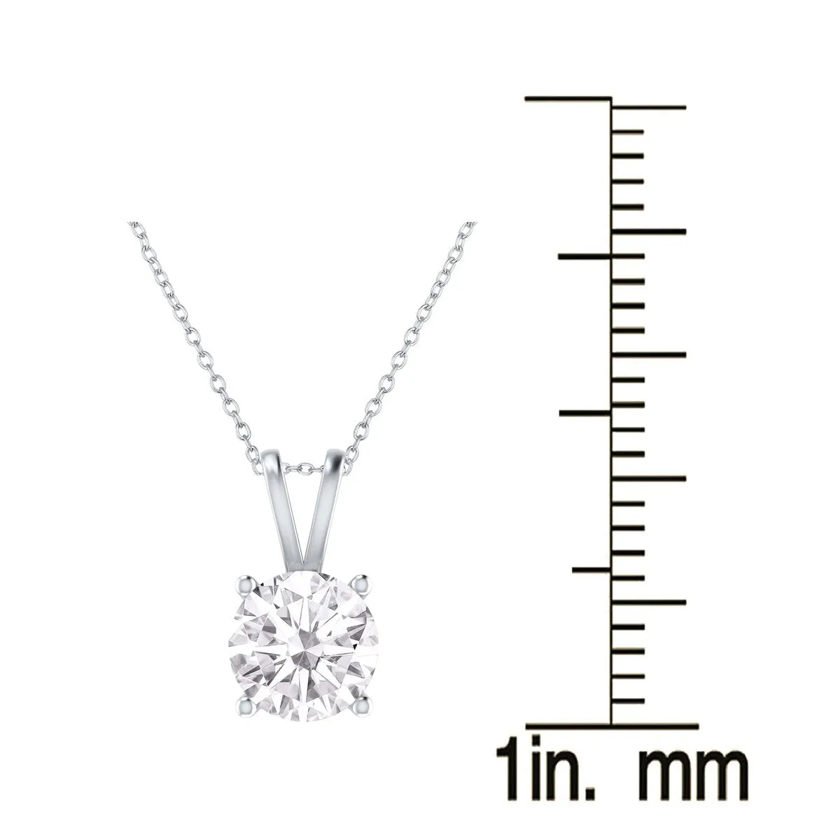 Sterling Silver Natural White Topaz Solitaire Pendant with 18" Chain sold by Zulily product image thumbnail 3