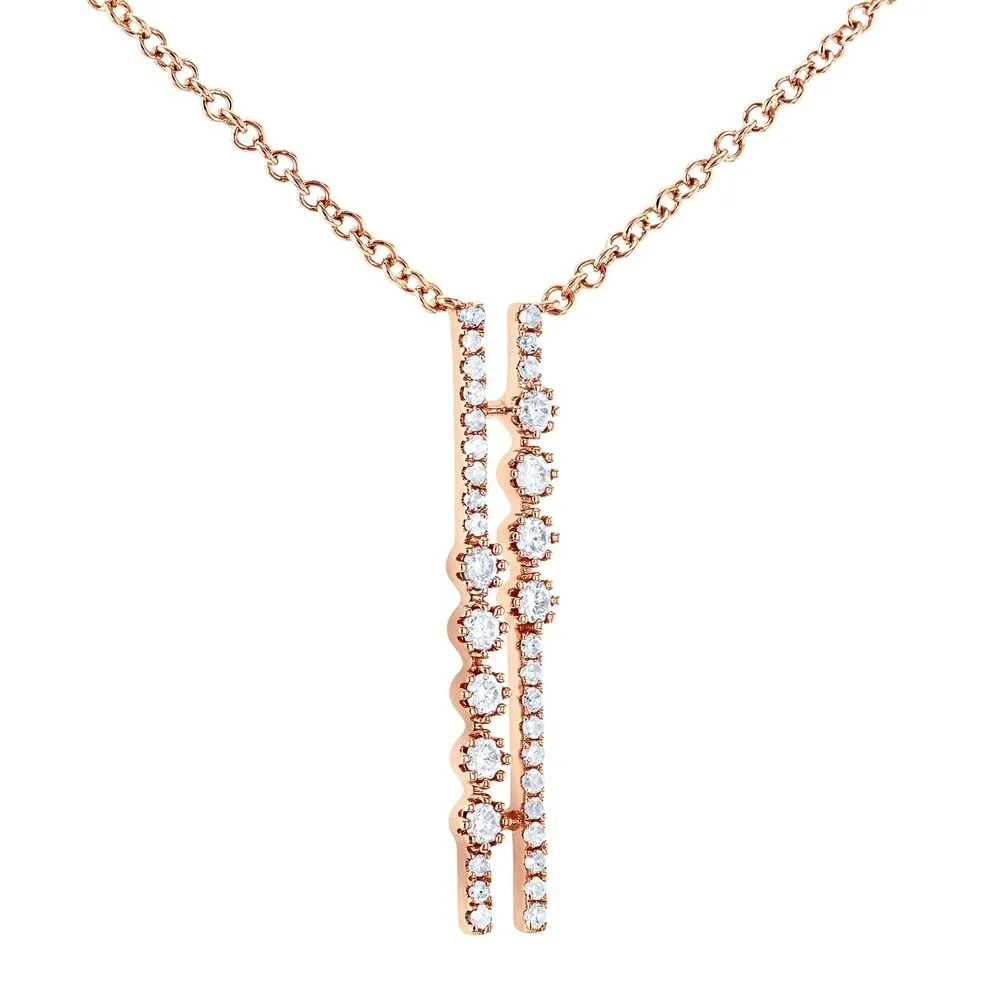 Annello by Kobelli 10k Gold 1/5ct TDW Diamond Parallel Geometric Necklace, 18in Chain (Multiple Color Options) sold by Zulily product image thumbnail 4