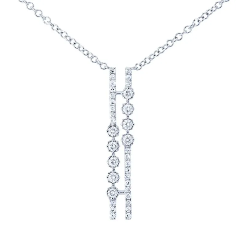 Annello by Kobelli 10k Gold 1/5ct TDW Diamond Parallel Geometric Necklace, 18in Chain (Multiple Color Options) sold by Zulily