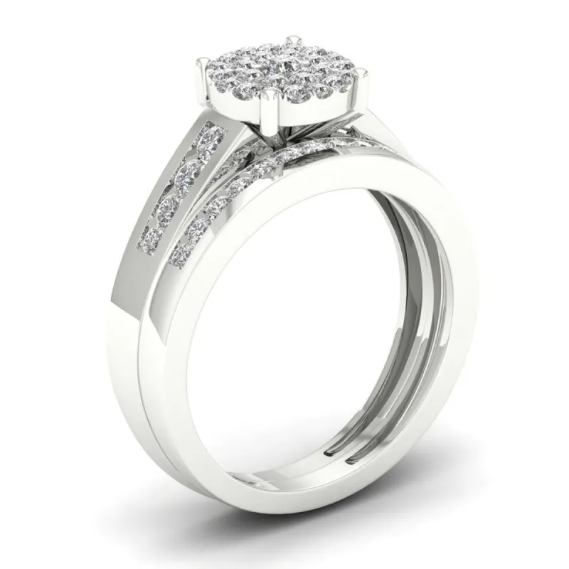 De Couer IGI Certified 3/4ct TDW Diamond Cluster Bridal Sets sold by Zulily