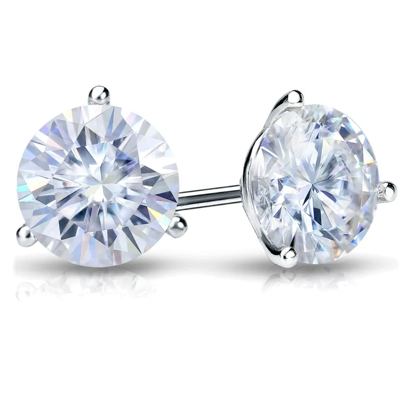 Auriya 2 1/2ctw Round Moissanite Stud Earrings 18k Gold Martini-set - 7 mm sold by Zulily