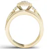 De Couer 14k Yellow Gold 1/2ct TDW Diamond Cluster Halo Bridal Set sold by Zulily