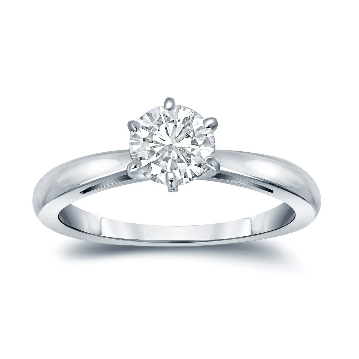 Auriya 14k Gold 2ctw Solitaire Moissanite Engagement Ring 6-Prong sold by Zulily product image thumbnail 4