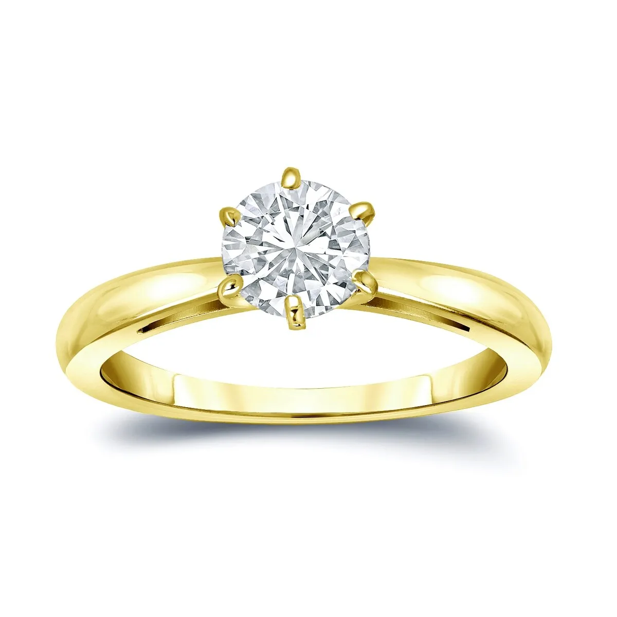 Auriya 14k Gold 2ctw Solitaire Moissanite Engagement Ring 6-Prong sold by Zulily product image thumbnail 5