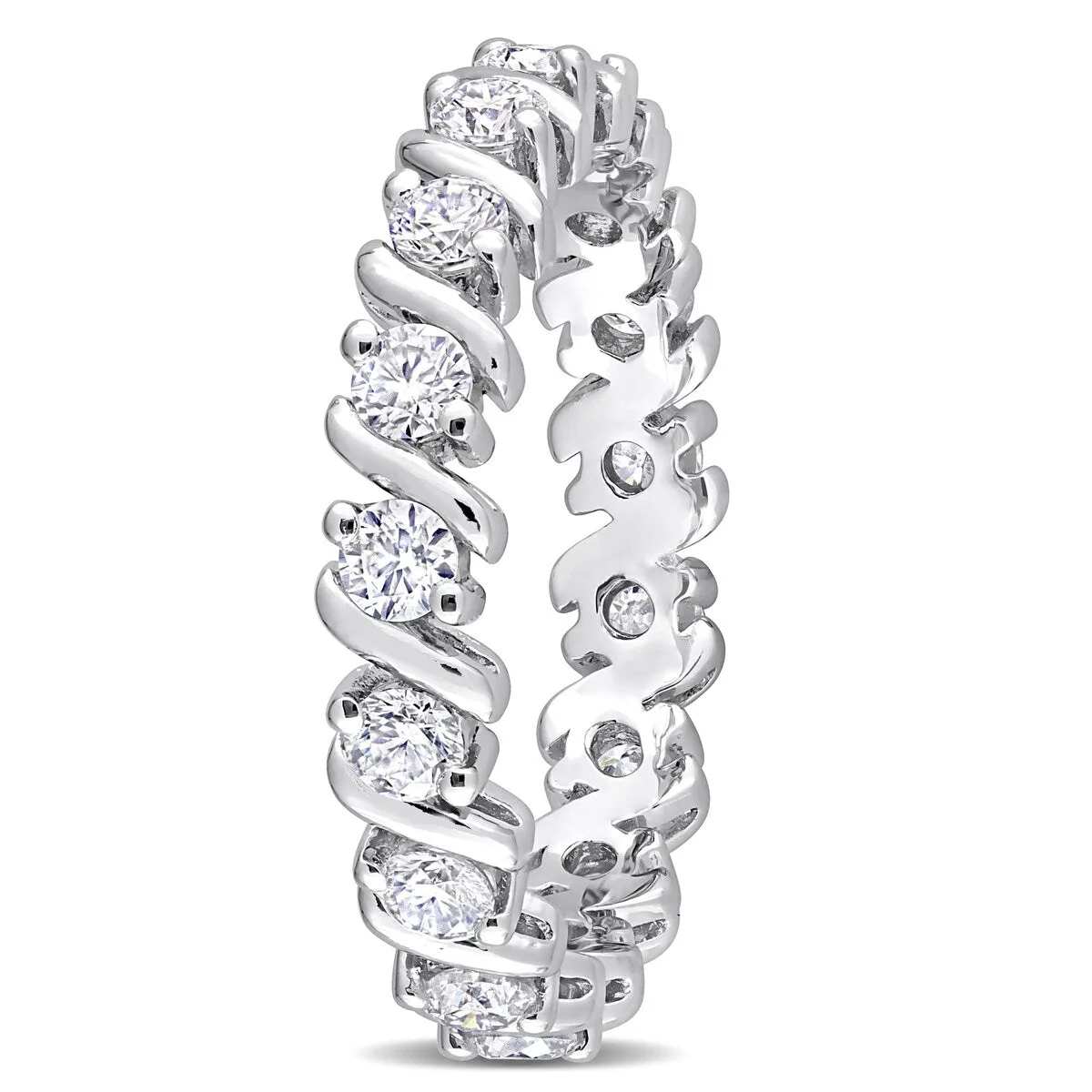 Miadora 1ct DEW Moissanite Full-Eternity Band in Sterling Silver sold by Zulily product image thumbnail 4