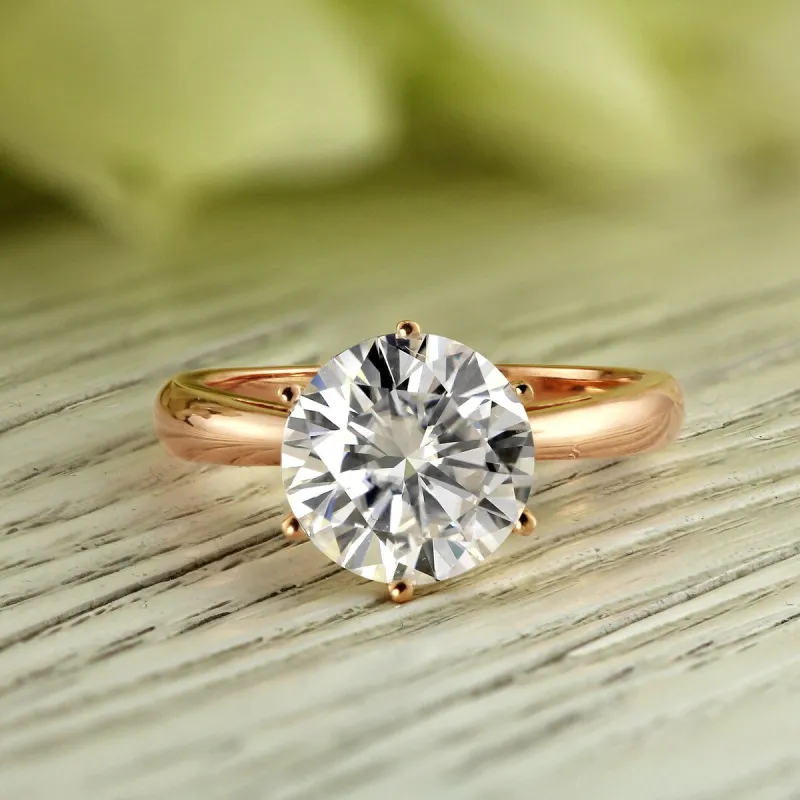 Auriya 14k Gold 2ctw Solitaire Moissanite Engagement Ring 6-Prong sold by Zulily