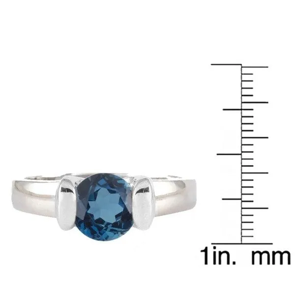 Sterling Silver with Natural London Blue Topaz Solitaire ring sold by Zulily product image thumbnail 2