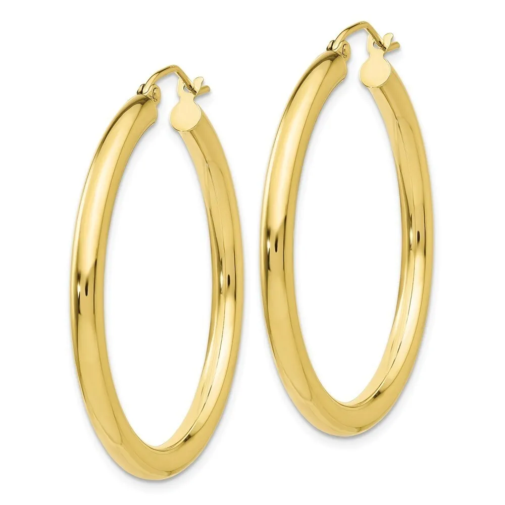 Curata 10k Yellow Gold 35x3mm Polished Classic Tube Hoop Earrings sold by Zulily product image thumbnail 2