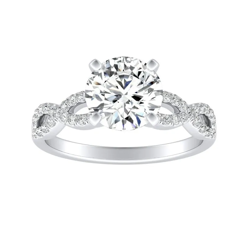 Auriya 14k Gold 2 1/2ct Moissanite Infinity Diamond Engagement Ring 1/6ctw sold by Zulily