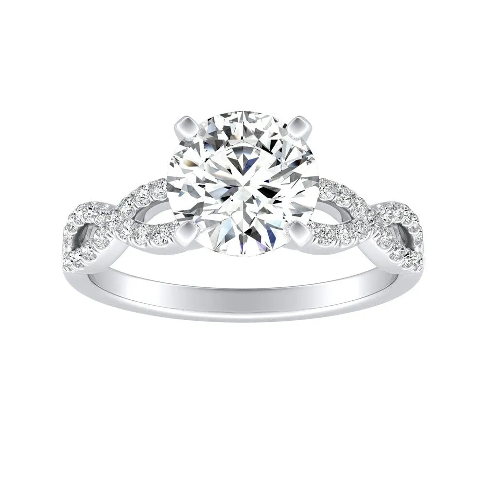 Auriya 14k Gold 2 1/2ct Moissanite Infinity Diamond Engagement Ring 1/6ctw sold by Zulily