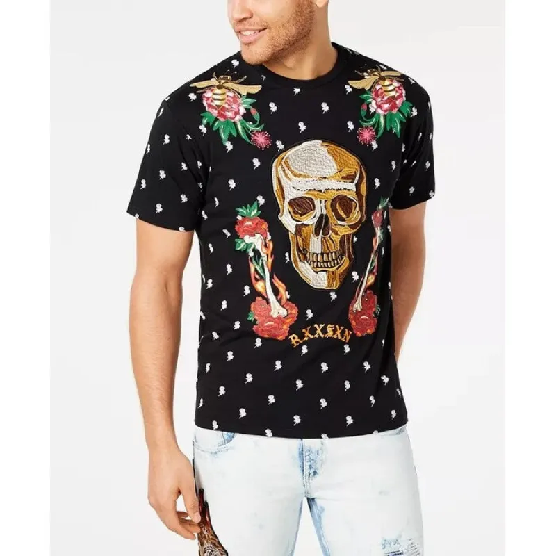 Reason Men's Fire & Rose Cotton Crew Neck Graphic T-Shirt White Size Medium sold by Zulily