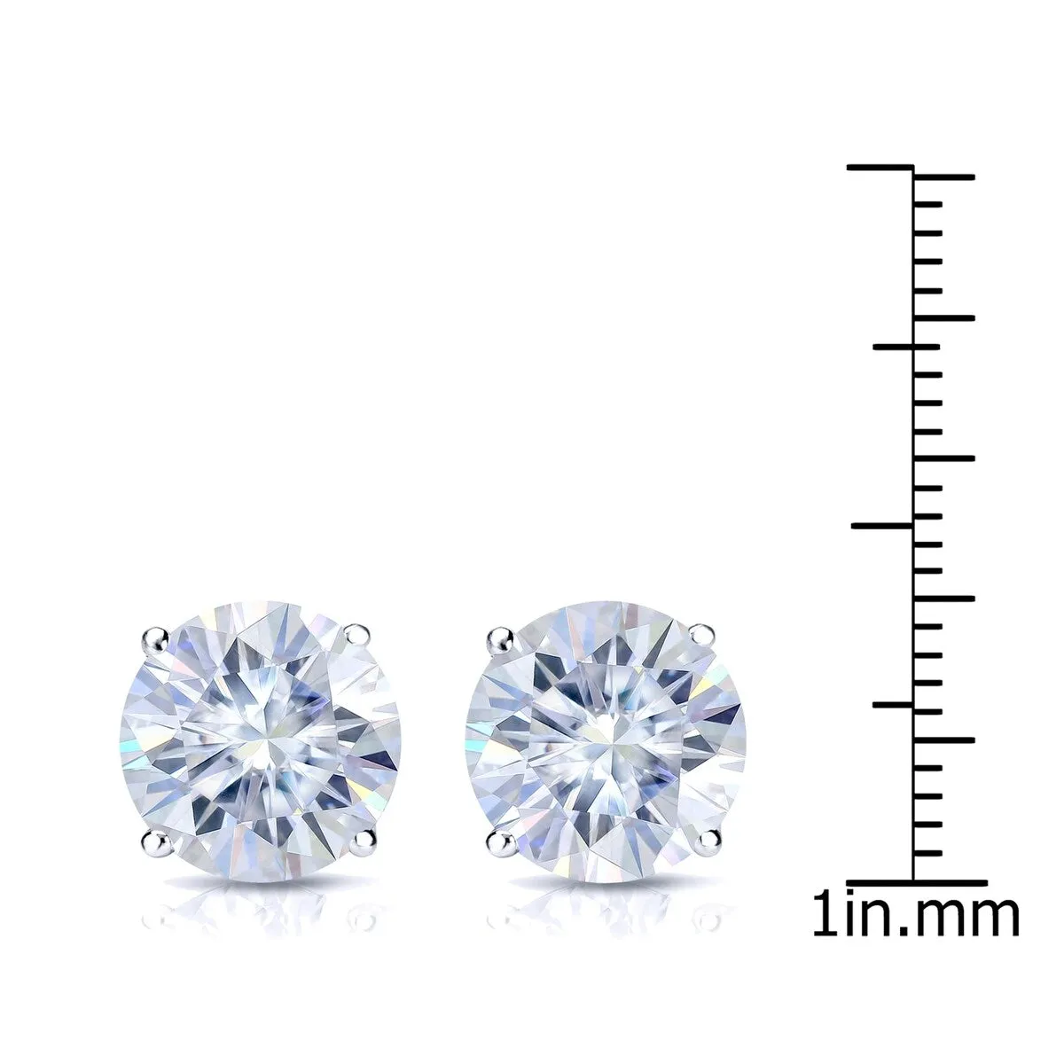 Auriya Platinum 7ctw Round Moissanite Stud Earrings sold by Zulily product image thumbnail 4