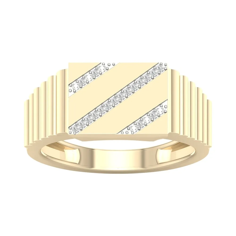 1/20ct TDW Diamond Men's Ring in 10k Gold by De Couer sold by Zulily product image thumbnail 5