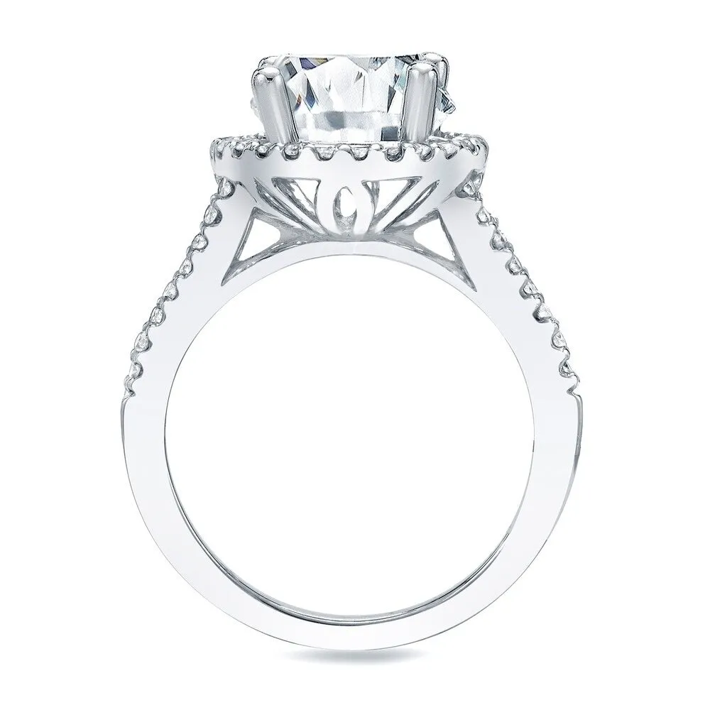 Auriya Round 1 1/5ct Moissanite and 1/2ctw Halo Diamond Engagement Ring 14K Gold sold by Zulily product image thumbnail 5