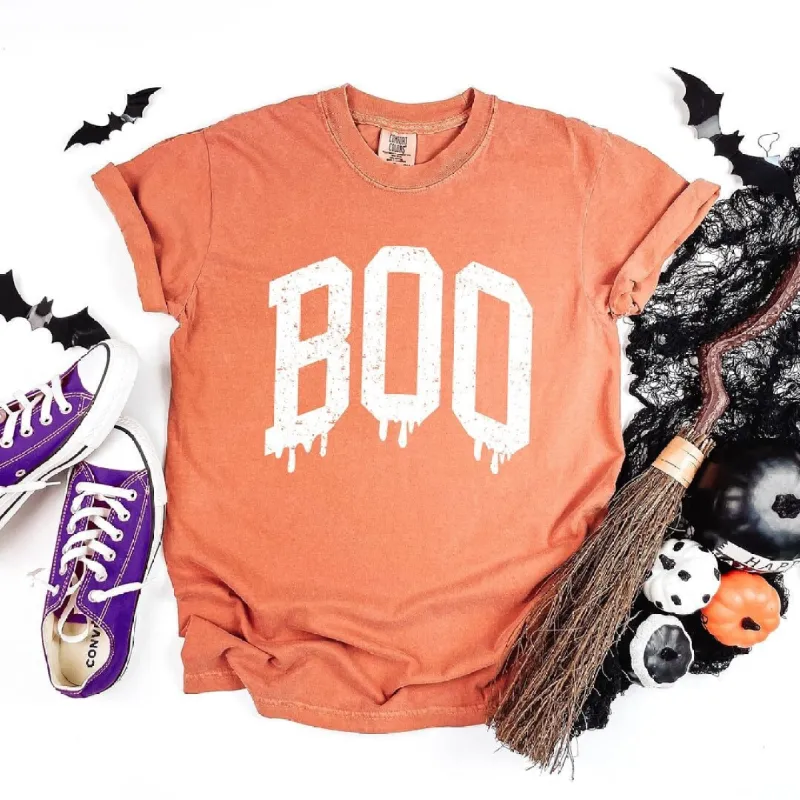 Boo Distressed Garment Dyed Tee sold by Zulily