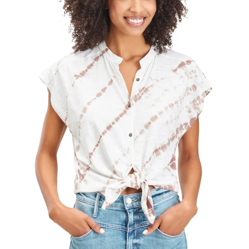 Splendid Women's Short Sleeve Payton Shirt Brown Size Small sold by Zulily