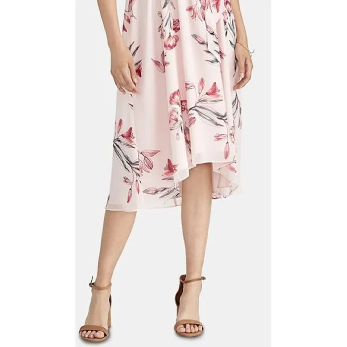 Rachel Roy Women's Floral Sleeveless V Neck MIDI Sheath Dress Pink Size Small sold by Zulily product image thumbnail 2
