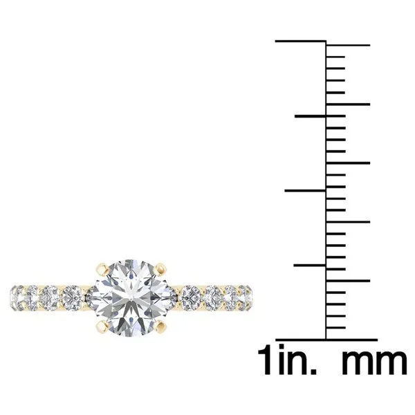 De Couer 14k Yellow Gold 2 1/2ct TDW Diamond Engagement Ring sold by Zulily product image thumbnail 4