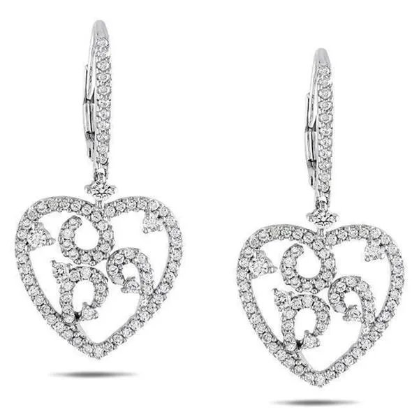 Miadora Signature Collection 14k White Gold 1ct TDW Diamond Heart Earrings sold by Zulily