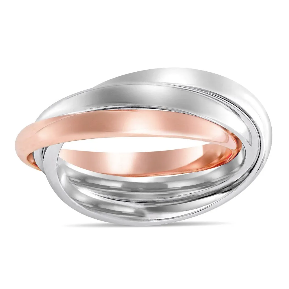 Miadora Signature Collection 2-Tone 14k White and Rose Gold Interlaced Triple Band Ring sold by Zulily