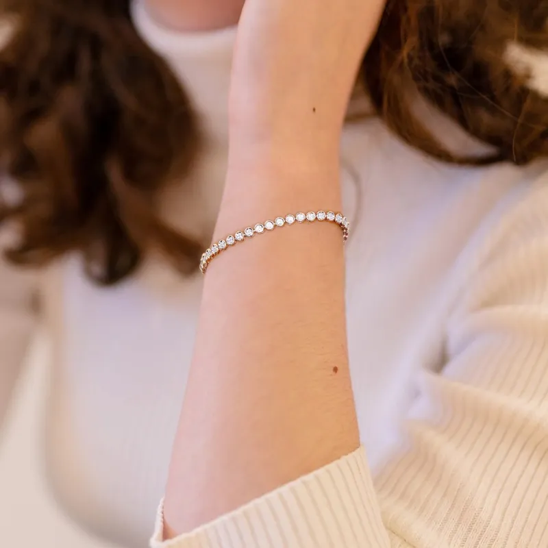 3/8ct TDW Diamond Link Bracelet for Women in 14k Gold sold by Zulily