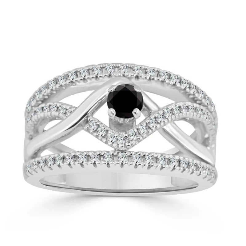14k Gold Infinity Inspired 2/5ct TDW Black Diamond Engagement Ring by Auriya sold by Zulily