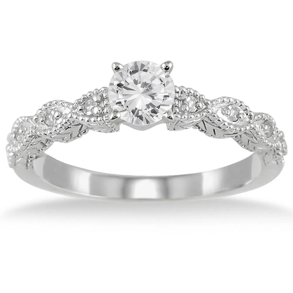 1/2 Carat TW Diamond Engagement Ring in 14K White Gold sold by Zulily