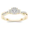 De Couer 10k Yellow Gold 1/4ct TDW Diamond Three-Stone look Engagement Ring sold by Zulily
