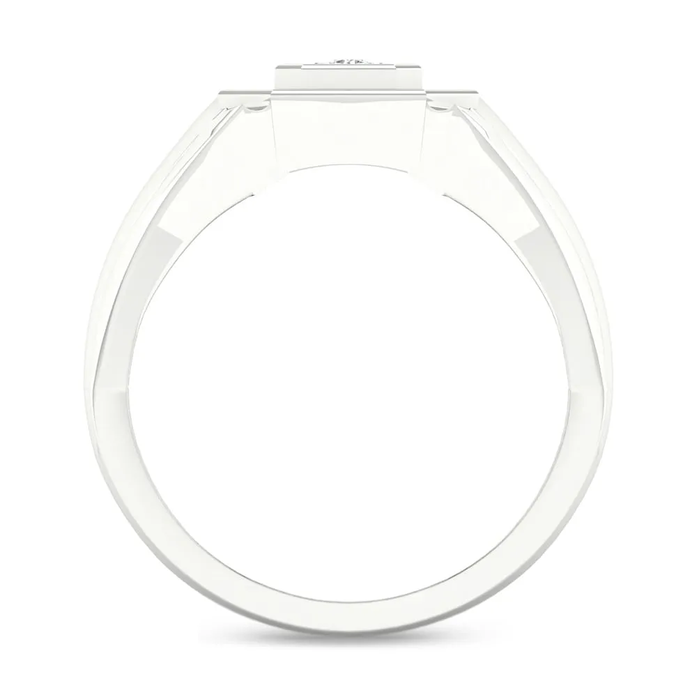 De Couer IGI Certified 10k White Gold 1/2ct TDW Diamond Men's Cluster Ring - White H-I sold by Zulily product image thumbnail 3