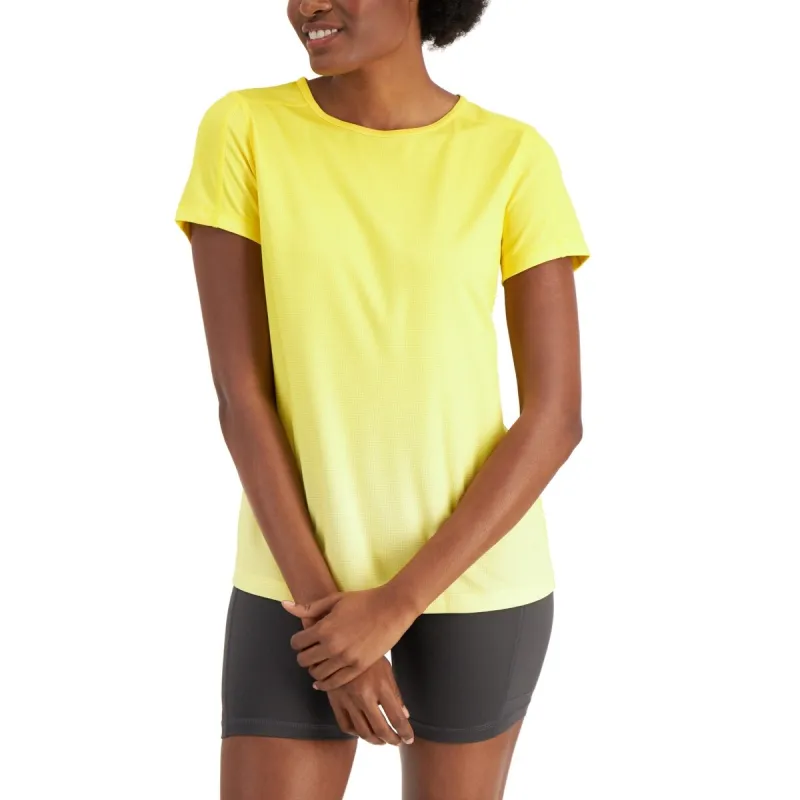 ID Ideology Women's Sunset Mesh T Shirt Yellow sold by Zulily