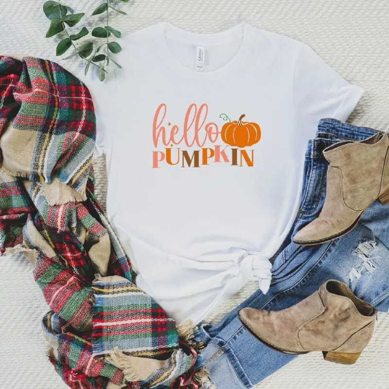 Hello Pumpkin Pumpkin Short Sleeve Tee sold by Zulily