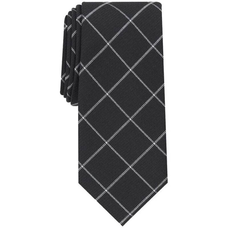 Alfani Men's Robinson Grid Tie Black Size Regular sold by Zulily