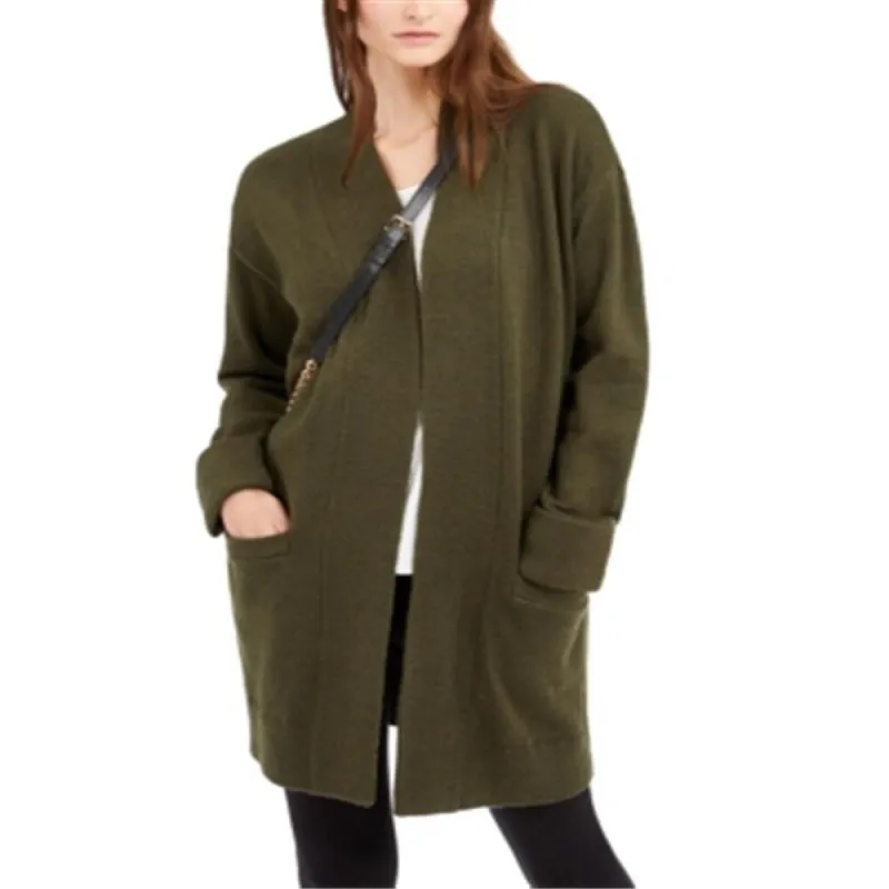 Michael Kors Women's Open Front Long Cardigan Green Size X-Small sold by Zulily