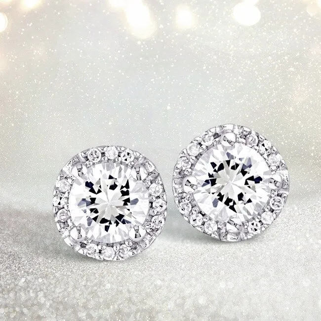 Miadora Sterling Silver Created Sapphire and Diamond Earrings sold by Zulily product image thumbnail 2