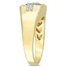 Miadora 3 CT TGW Square Created Blue Sapphire and Diamond Accent Mens Ring in 10k Yellow Gold sold by Zulily