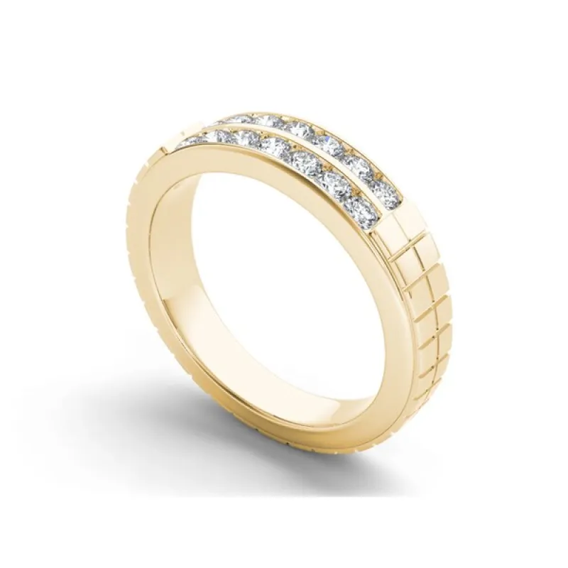 De Couer 14k Gold 3/4ct TDW Diamond Classic Men's Wedding Band sold by Zulily