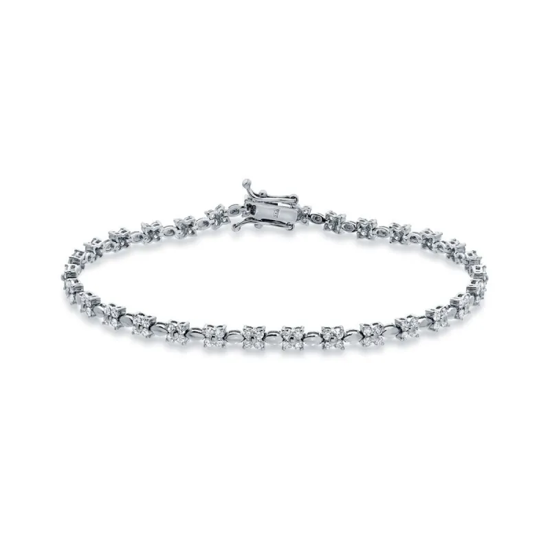 Auriya 14k White Gold 2ct TDW Round Cut Diamond Bracelet (H-I, I1-I2) sold by Zulily
