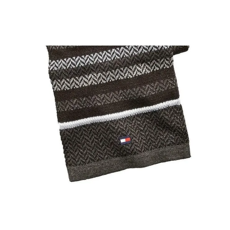 Tommy Hilfiger Men's Ski Patrol Herringbone Striped Scarf Black Size Regular - One Size sold by Zulily product image thumbnail 2