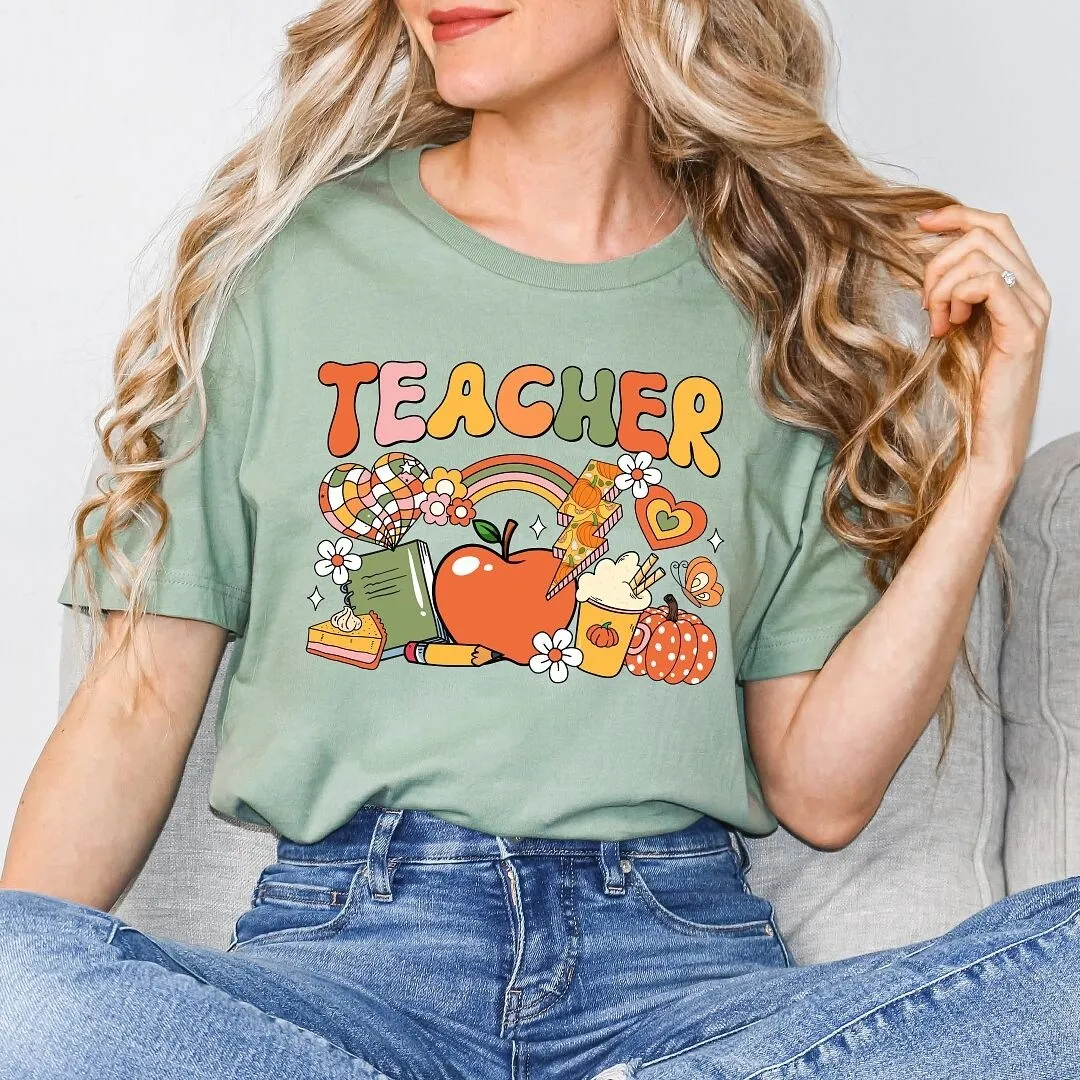 Teacher Fall Collage Short Sleeve Tee sold by Zulily product image thumbnail 4