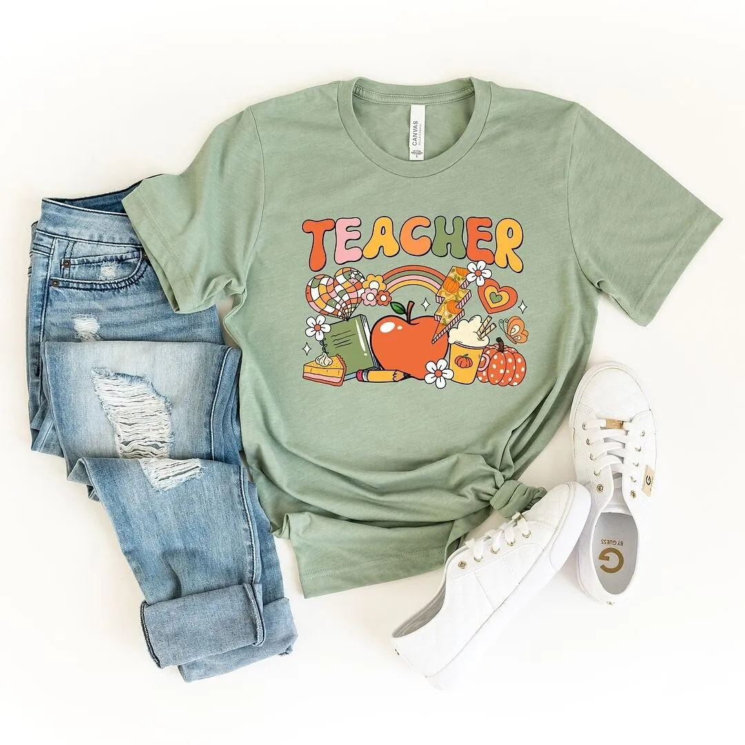 Teacher Fall Collage Short Sleeve Tee sold by Zulily product image thumbnail 2