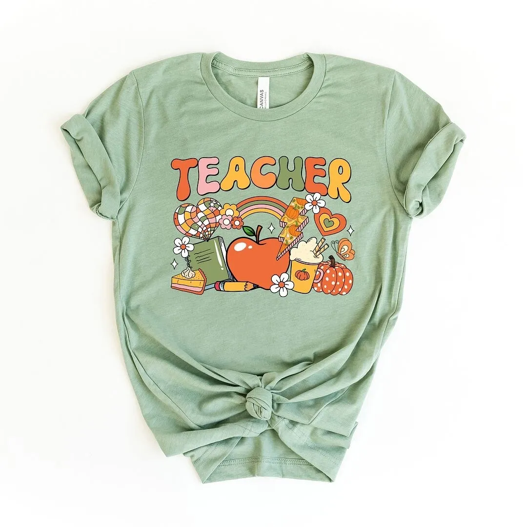 Teacher Fall Collage Short Sleeve Tee sold by Zulily product image thumbnail 3