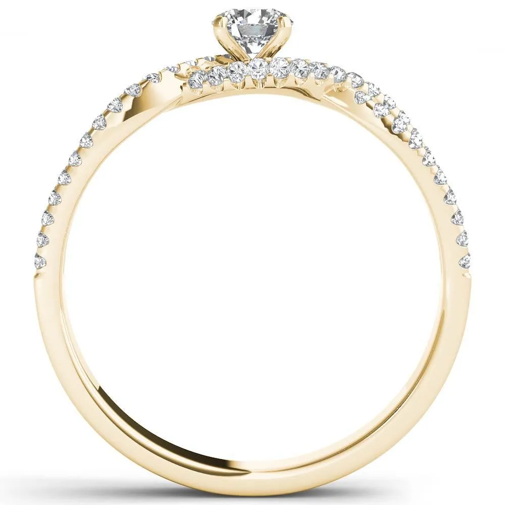 De Couer 10k Yellow Gold 2/5ct TDW Diamond Classic Split-Shank Engagement Ring sold by Zulily product image thumbnail 3
