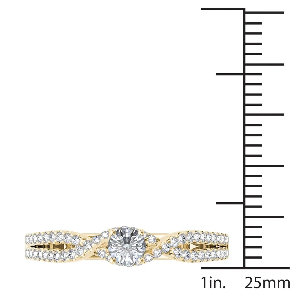 De Couer 10k Yellow Gold 2/5ct TDW Diamond Classic Split-Shank Engagement Ring sold by Zulily product image thumbnail 4