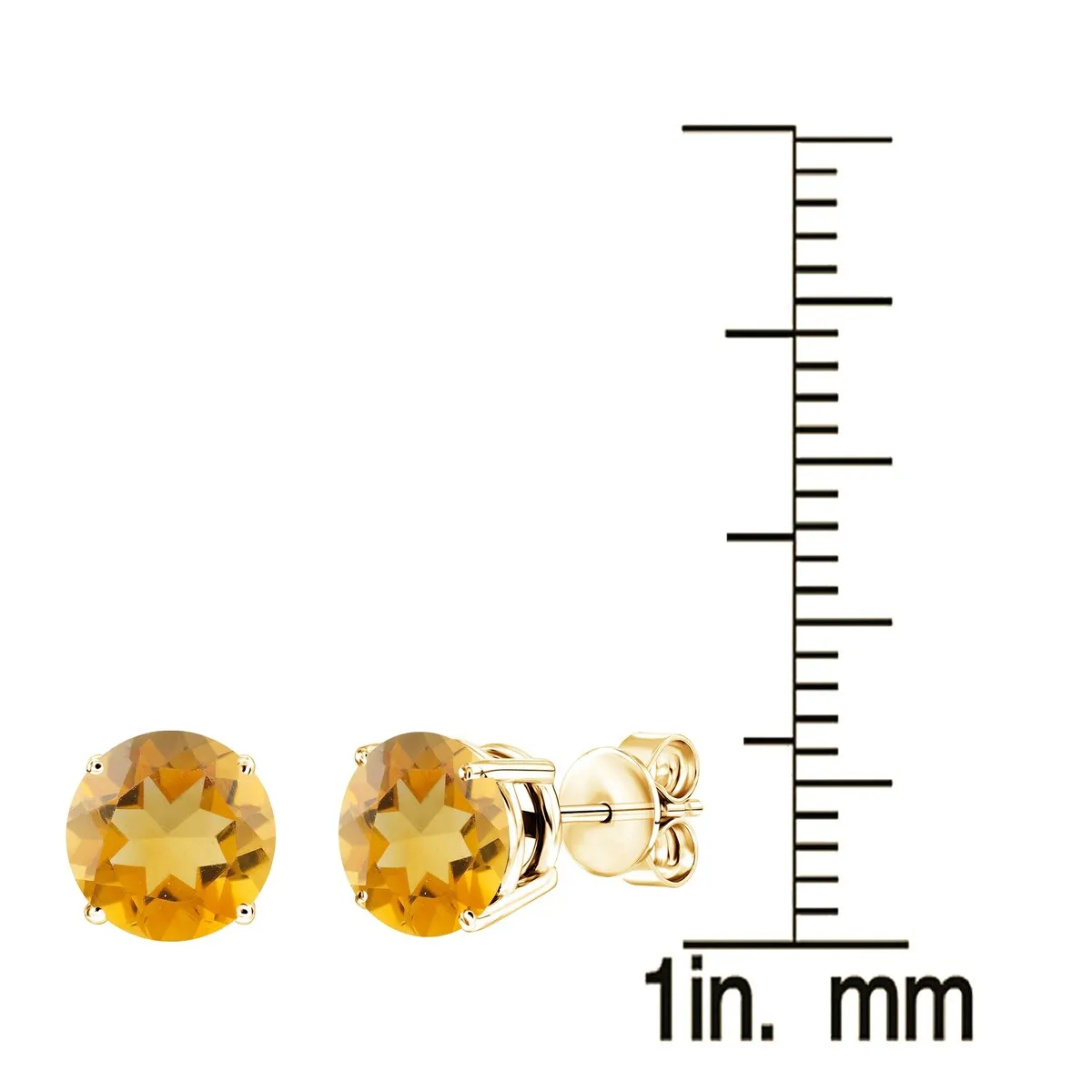 V3 Jewelry 1.5ct Natural Citrine Gold Over SterlingSilver Stud Earring sold by Zulily product image thumbnail 2