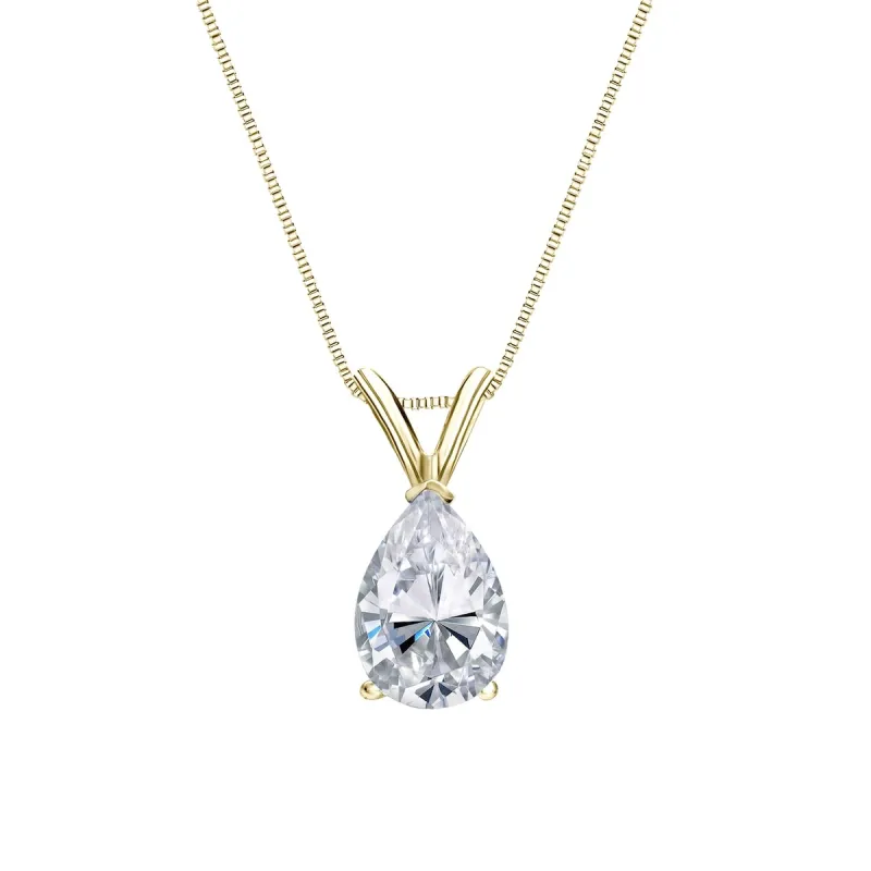 Auriya 1ctw Pear-cut Diamond Solitaire Necklace 14k Gold (I-J, I1-I2) sold by Zulily