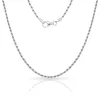 Sterling Silver Italian 2mm Rhodium-plated Diamond-cut Rope Chain Necklace (16'-30") - White sold by Zulily