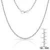 Sterling Silver Italian 2mm Rhodium-plated Diamond-cut Rope Chain Necklace (16'-30") - White sold by Zulily