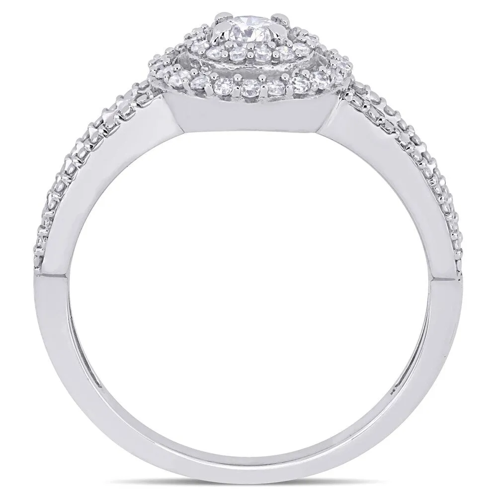 3/4ct TDW Multi-Cut Diamond Engagement Ring in 14k White Gold by Miadora sold by Zulily product image thumbnail 3