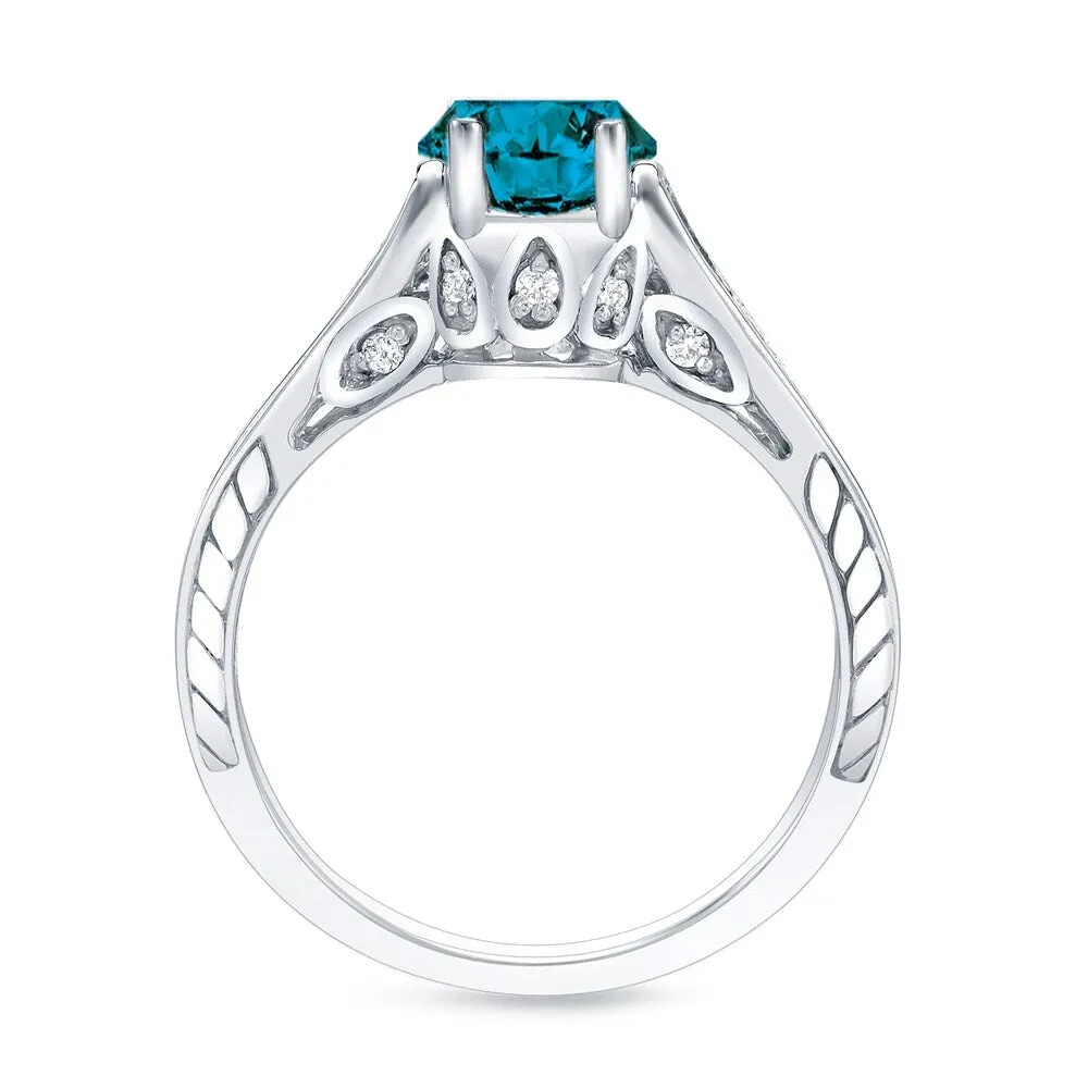 Auriya 14k Gold 1ctw Unique Blue Diamond Engagement Ring Set sold by Zulily product image thumbnail 4